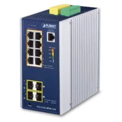 PLANET Industrial 8-Port GE PoE+ 2*1G SFP+ 2*2,5G SFP - 8-Port