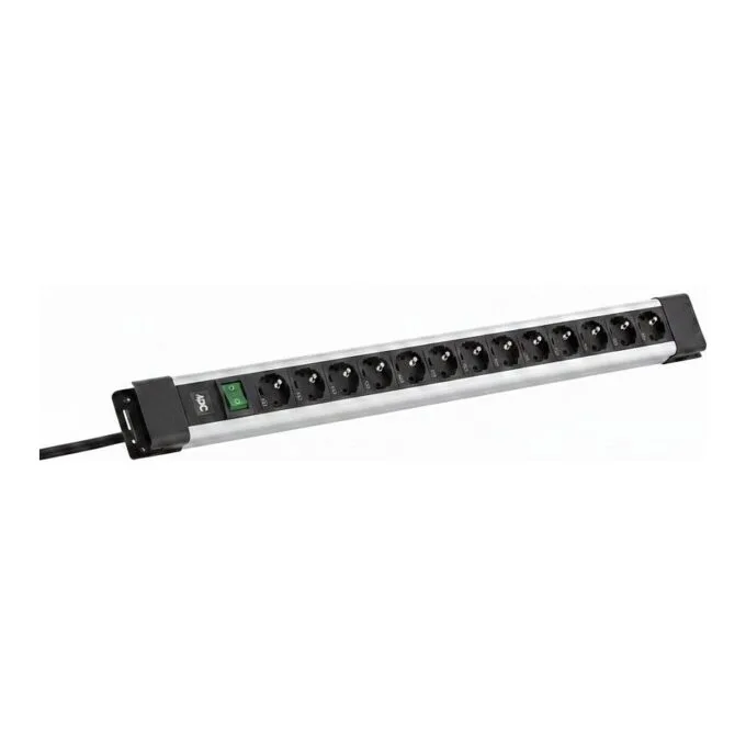 BACHMANN CONNECTUS 12xCEE7/3, 1xSwitch 2.0m CEE7/7 Gray — image 1