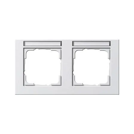 GIRA 109229 Frame 2f BSF pure white E2 horizontal — image 1