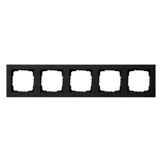 GIRA 021509 Covering frame 5f Gira E2 Black m — image 1