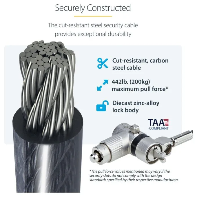 StarTech.com DUALKA10-LAPTOP-LOCK cable lock — image 15