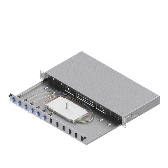 EasyLan LWL-Spleibox Grade C 19-Zoll 1HE, 12 Ports, 6x LC-Duplex, OS2 — image 1