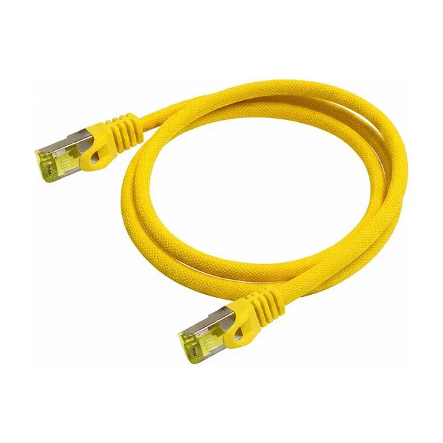 Python patch cable m. Cat.7 raw cable Nylongefl. yellow 2m — image 1