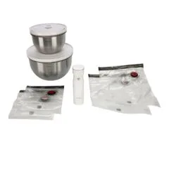 Fresh&Save Bowl vacuum starter set 9.tlg. Stainless steel