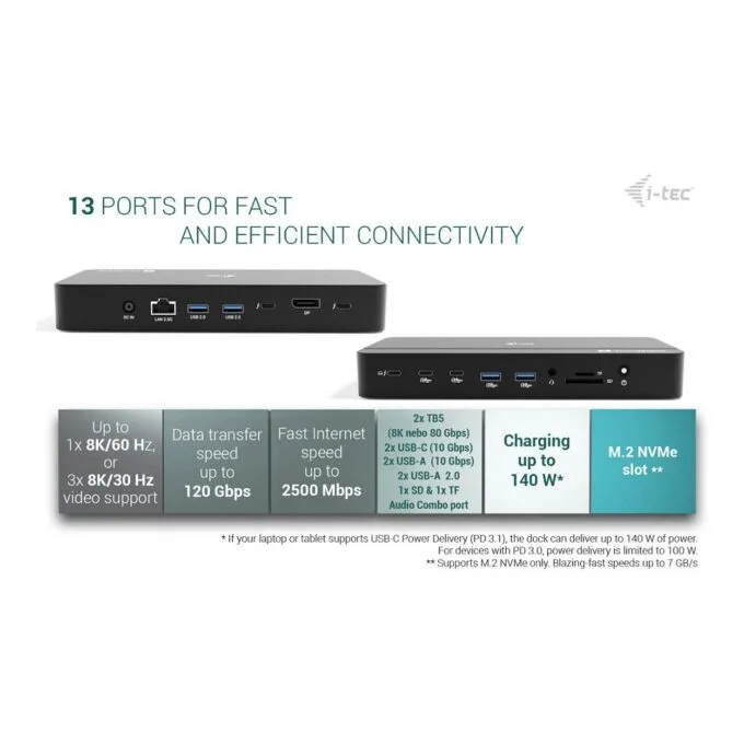 i-tec TB5TRIPLEDOCKM2PD laptop dock/port replicator — image 12