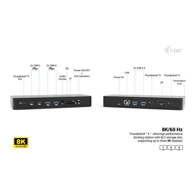 i-tec TB5TRIPLEDOCKM2PD laptop dock/port replicator — image 4