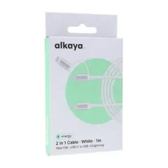 alkaya Speed Flex Data Cable Braided 65W, 1m white