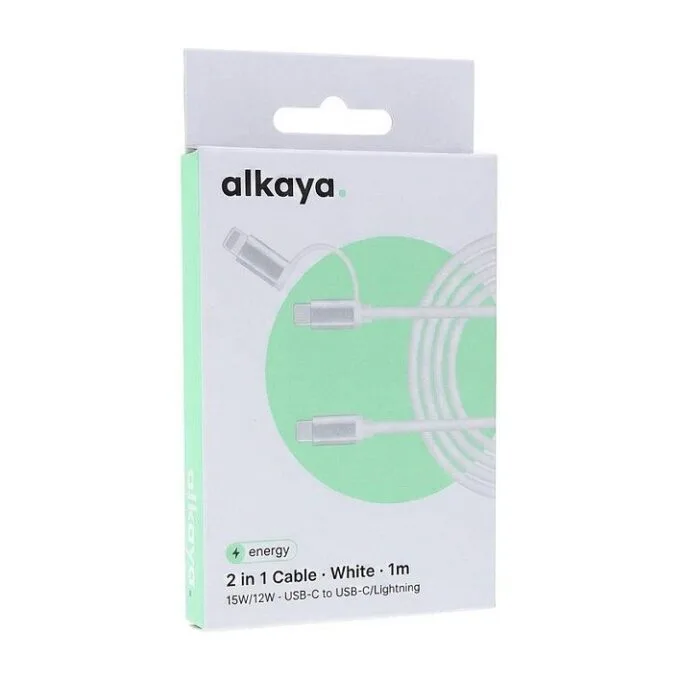alkaya Speed Flex Data Cable Braided 65W, 1m white — image 1