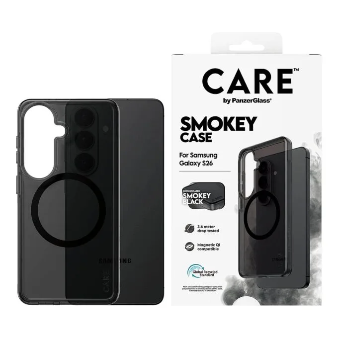 PanzerGlass CARE™ by ® Smokey Case w. Black Qi Samsung Galaxy S26 mobile phone case — image 2