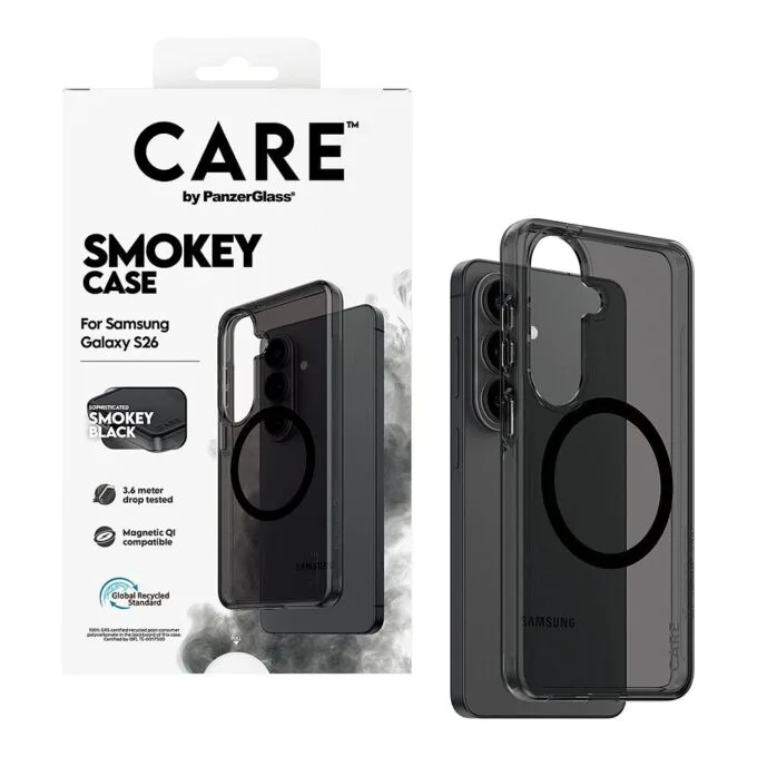 PanzerGlass CARE™ by ® Smokey Case w. Black Qi Samsung Galaxy S26 mobile phone case — image 5