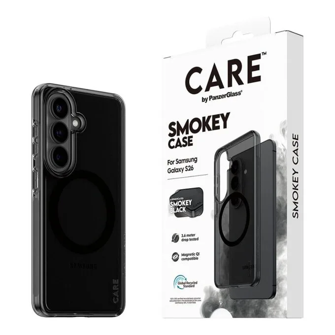 PanzerGlass CARE™ by ® Smokey Case w. Black Qi Samsung Galaxy S26 mobile phone case — image 6