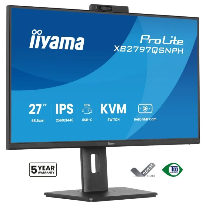 iiyama ProLite XB2797QSNPH-B1 27IN IPS LCD 4MS 2560X1440 350CD/M2 HDMI/DP/USB 2 computer monitor — image 1