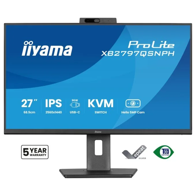 iiyama ProLite XB2797QSNPH-B1 27IN IPS LCD 4MS 2560X1440 350CD/M2 HDMI/DP/USB 2 computer monitor — image 2