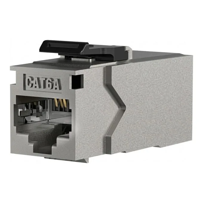 EFB Keystone built-in adapter RJ45 STP, Cat.6A, 90 connector, zinc pressure gu T=40mm — image 1