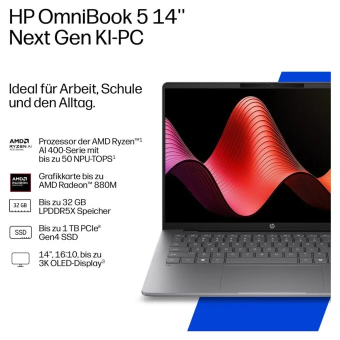 HP OmniBook 5 14-hm0171ng RYZ AI 7 445/16GB/512SSD/W11 Home — image 3