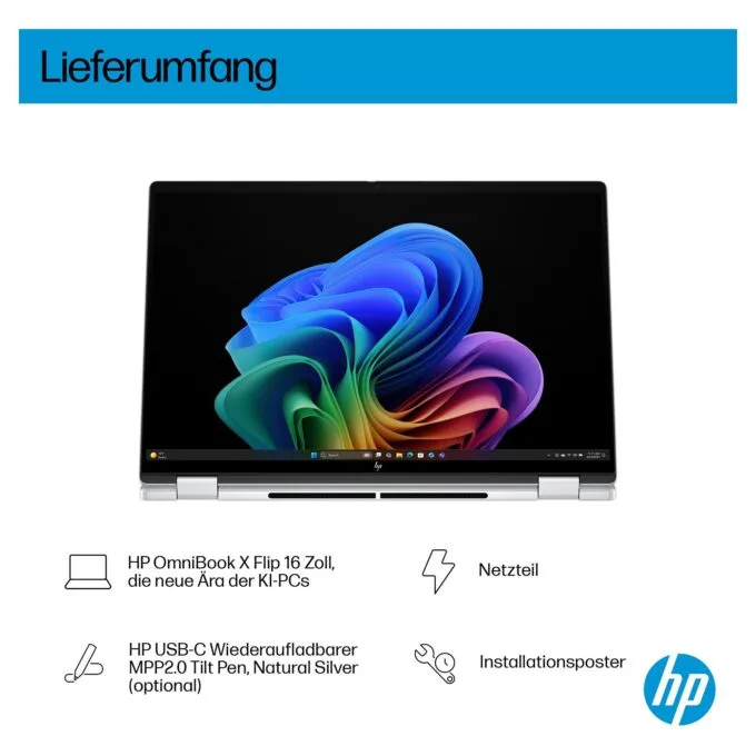 HP OmniBook X Flip 16-as0170ng CU7 256V/16GB/512SSD/W11 Home Touch — image 17