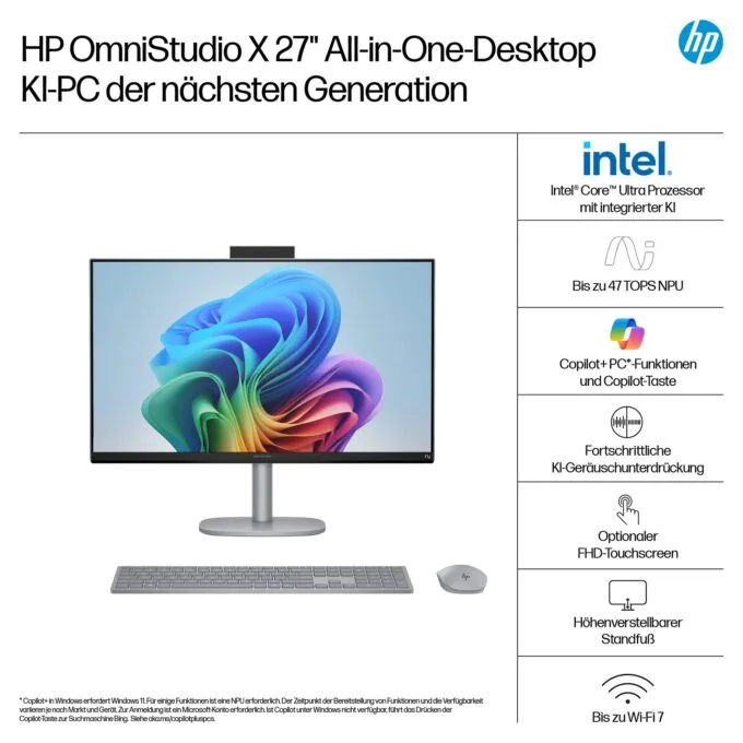 HP OmniStudio X All-in-One Desktop Next Gen AI 27-cs1173ng PC — image 3