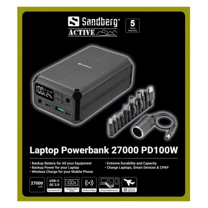 Sandberg Laptop Powerbank 27000 PD100W — image 7