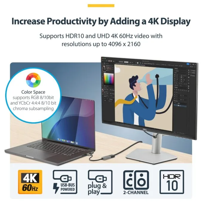 StarTech.com USBC-HDMI-CDP2HD4K60 USB graphics adapter — image 8