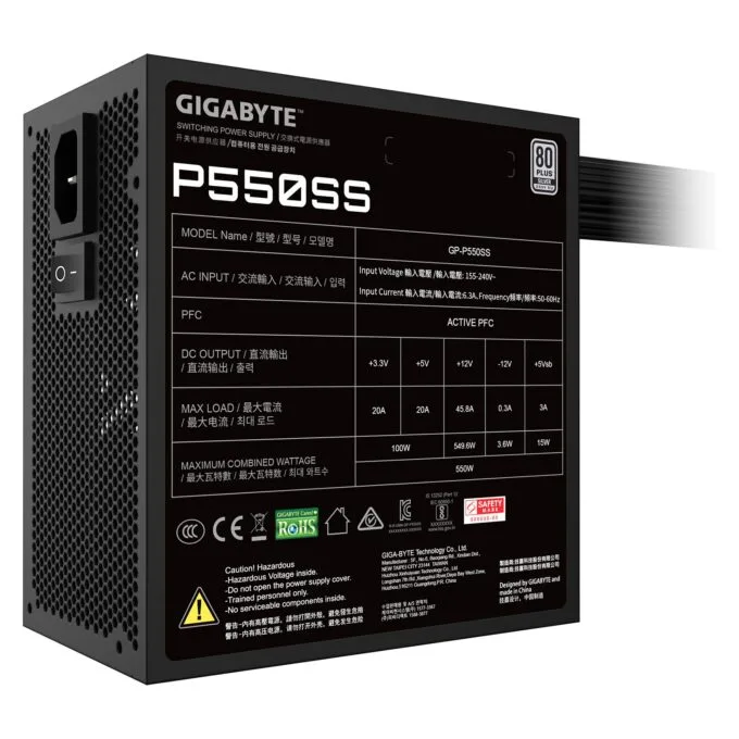 GIGABYTE P550SS power supply unit — image 6