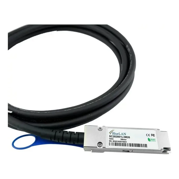 BlueOptics QSFP28-DAC-1M-SS InfiniBand/fibre optic cable — image 2