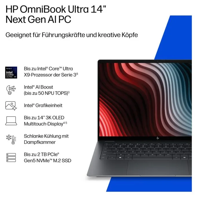 HP OmniBook Ultra 14-kd0171ng CU7 356H/16GB/1TBSSD/W11 Home Touch — image 4