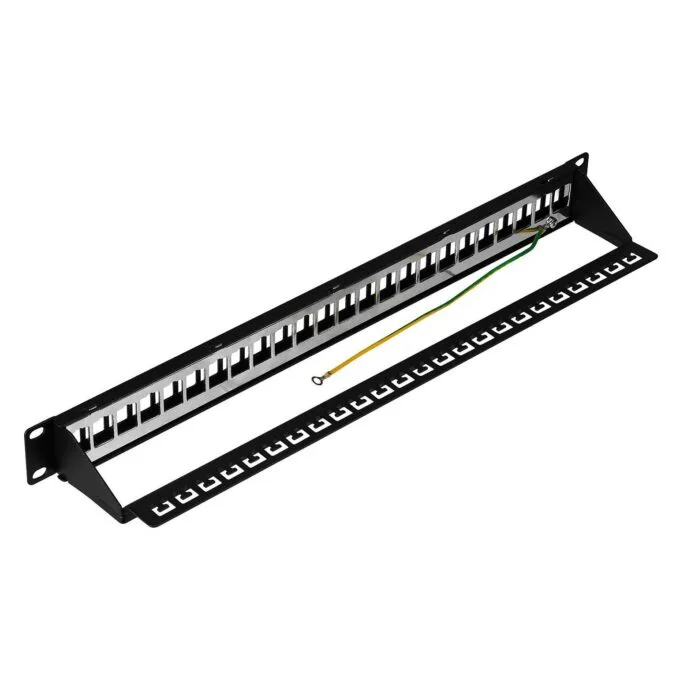Distribution field 19" 1HE, 24-port, metal, black RAL9005 — image 3