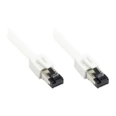 RNS® patch cable Cat. 8.1, S/FTP, PiMF, halogen-free (LSZH), 2000MHz, 40Gbit/s, white, 5m, Good Connections®