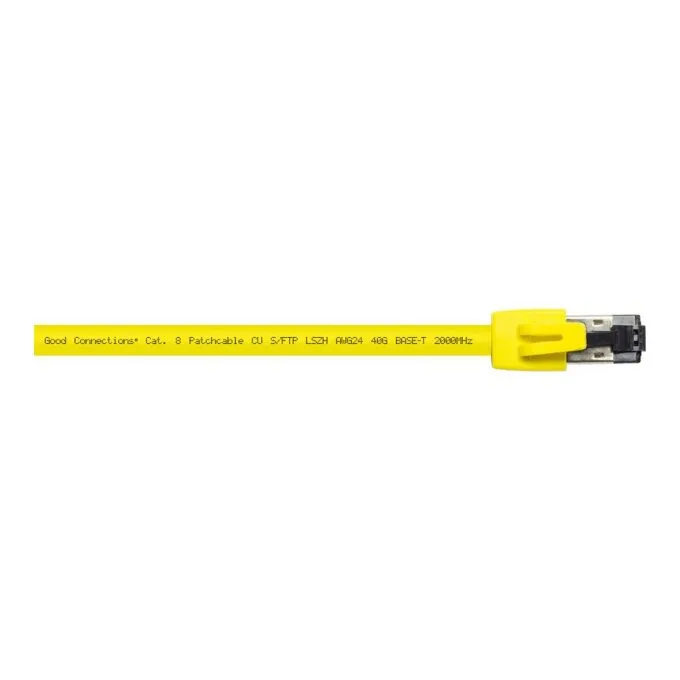 RNS® patch cable Cat. 8.1, S/FTP, PiMF, halogen-free (LSZH), 2000MHz, 40Gbit/s, yellow, 7.5m, Good Connections® — image 3