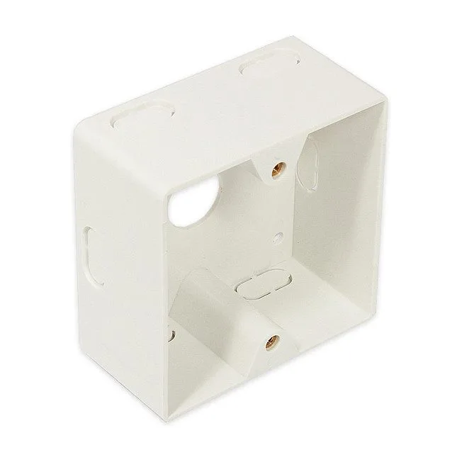 Network box Cat. 6, 2xRJ45, shielded, universal incl. Cleaner housing, designable, vertical cable feeder, pearly white RAL1013, Good Connections® — image 3