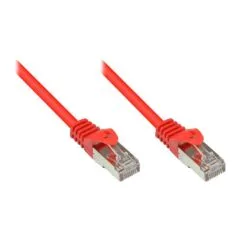 RNS® patch cable with locking lug protection, Cat. 5e, SF/UTP, PVC, 100MHz, red, 1.5m, Good Connections®