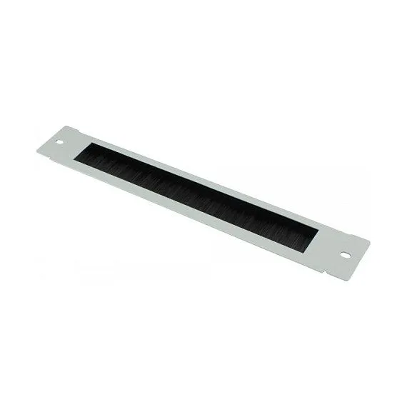 Brush strip 380 mm x 57 mm for Good Connections® 19" wall housing FLAT pack (GC-RFxxxG), light grey (RAL7035) — image 1