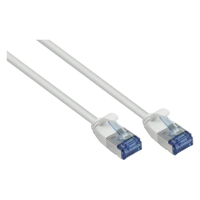 RNS® patch cable SlimLine, Cat.6A, U/FTP, PiMF, halogen-free (LSZH), 500MHz, CU, white, 0.25m, Good Connections® — image 1