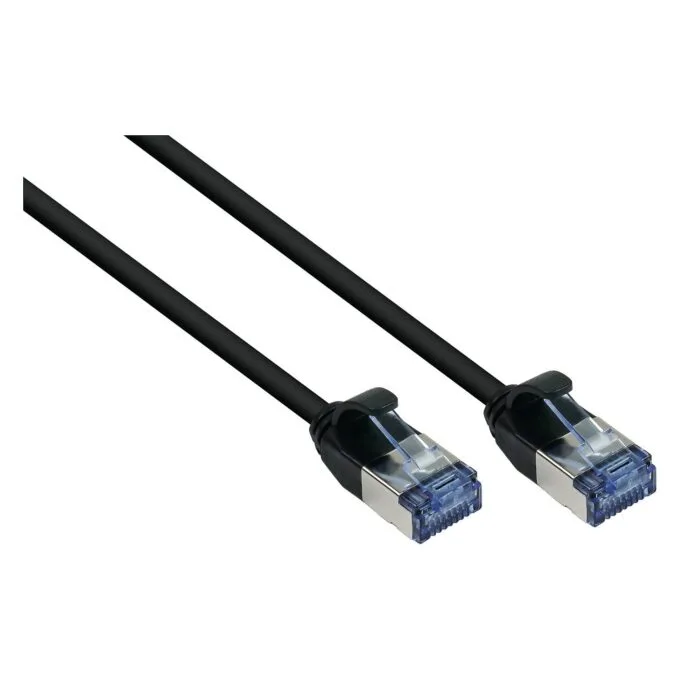 RNS® patch cable SlimLine, Cat.6A, U/FTP, PiMF, halogen-free (LSZH), 500MHz, CU, black, 2m, Good Connections® — image 1