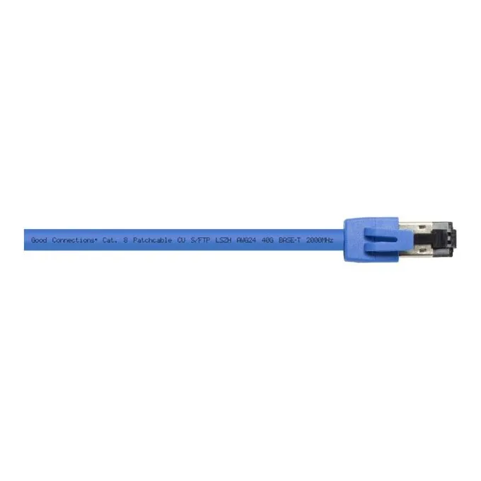 RNS® patch cable Cat. 8.1, S/FTP, PiMF, halogen-free (LSZH), 2000MHz, 40Gbit/s, blue, 2m, Good Connections® — image 3