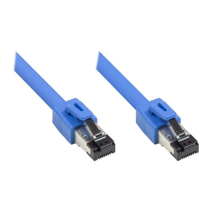 RNS® patch cable Cat. 8.1, S/FTP, PiMF, halogen-free (LSZH), 2000MHz, 40Gbit/s, blue, 0.5m, Good Connections® — image 1