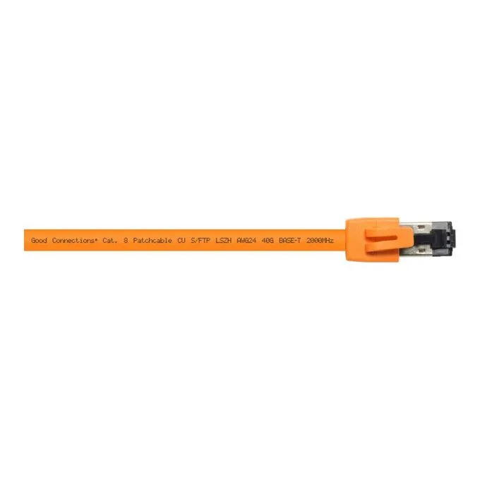 RNS® patch cable Cat. 8.1, S/FTP, PiMF, halogen-free (LSZH), 2000MHz, 40Gbit/s, orange, 0.5m, Good Connections® — image 2