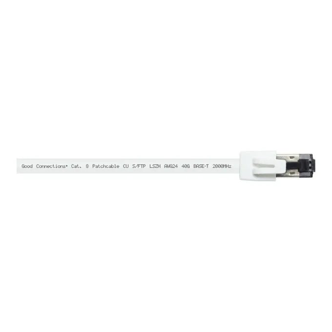 RNS® patch cable Cat. 8.1, S/FTP, PiMF, halogen-free (LSZH), 2000MHz, 40Gbit/s, white, 0.5m, Good Connections® — image 3