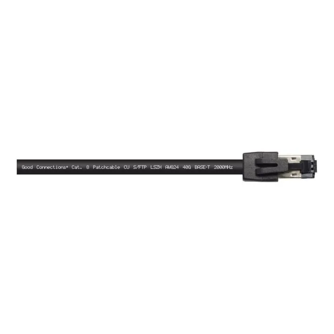 RNS® patch cable Cat. 8.1, S/FTP, PiMF, halogen-free (LSZH), 2000MHz, 40Gbit/s, black, 0.5m, Good Connections® — image 3
