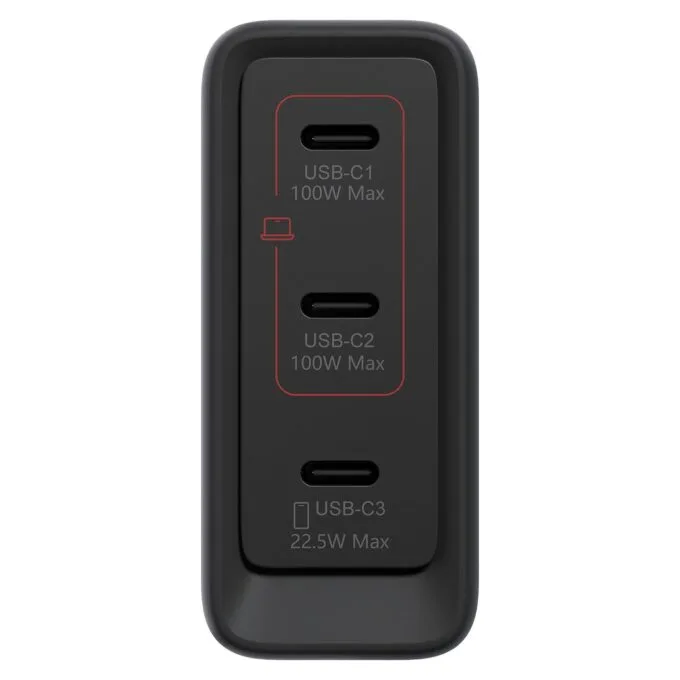 N Lenovo Multi-Port USB-C 100W GaN-Ladegerät/ Netzteil Schwarz inkl. USB-C Kabel (1,8m) — image 7