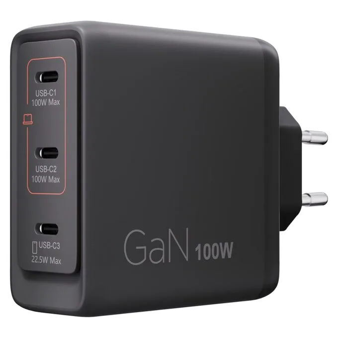 N Lenovo Multi-Port USB-C 100W GaN-Ladegerät/ Netzteil Schwarz inkl. USB-C Kabel (1,8m) — image 8