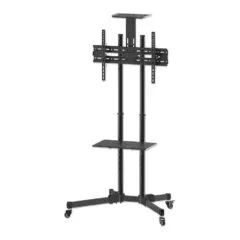 Manhattan 461238 TV car 37-70" 50kg VESA 600x400 inclined camera/AV shelf rolls Black