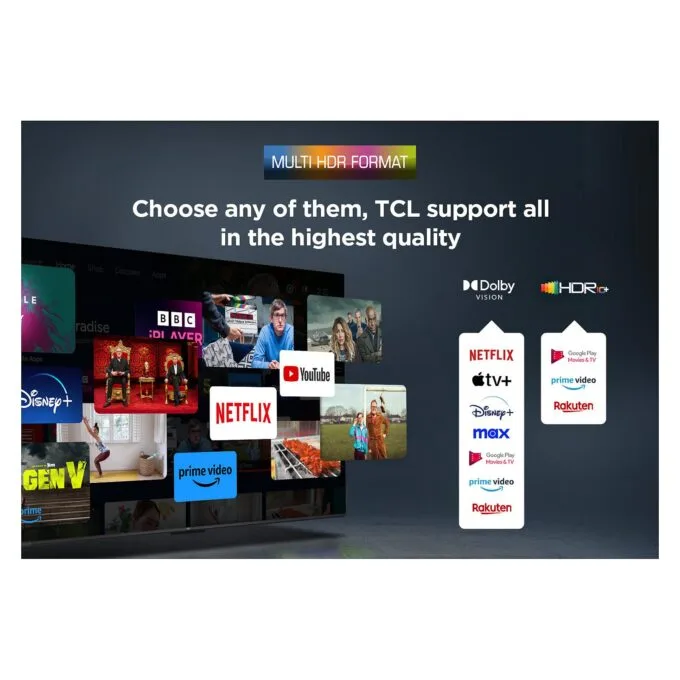 139.7cm/55" TCL 55V6C 4K UHD HVA HDR10 MEMC HDMI 2.1 Google TV — image 4