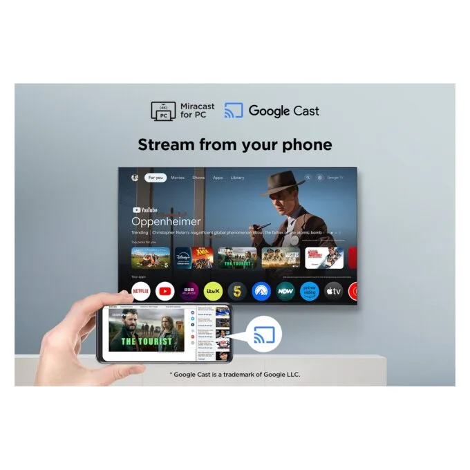 139.7cm/55" TCL 55V6C 4K UHD HVA HDR10 MEMC HDMI 2.1 Google TV — image 10