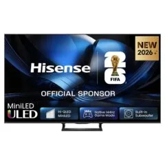 139.0cm/55" (3840x2160) Hisense 55U7SE Smart TV 4K ULED MiniLED 6ms 144Hz HDMI USB LAN HDR VESA WiFi Bluetooth Black