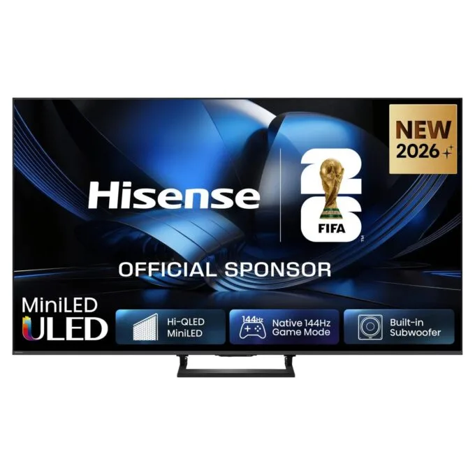 139.0cm/55" (3840x2160) Hisense 55U7SE Smart TV 4K ULED MiniLED 6ms 144Hz HDMI USB LAN HDR VESA WiFi Bluetooth Black — image 1