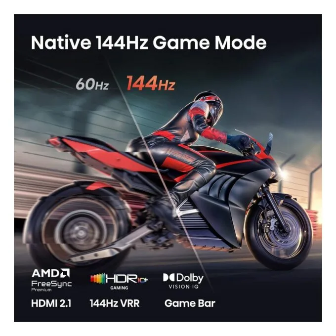 139.0cm/55" (3840x2160) Hisense 55U7SE Smart TV 4K ULED MiniLED 6ms 144Hz HDMI USB LAN HDR VESA WiFi Bluetooth Black — image 5