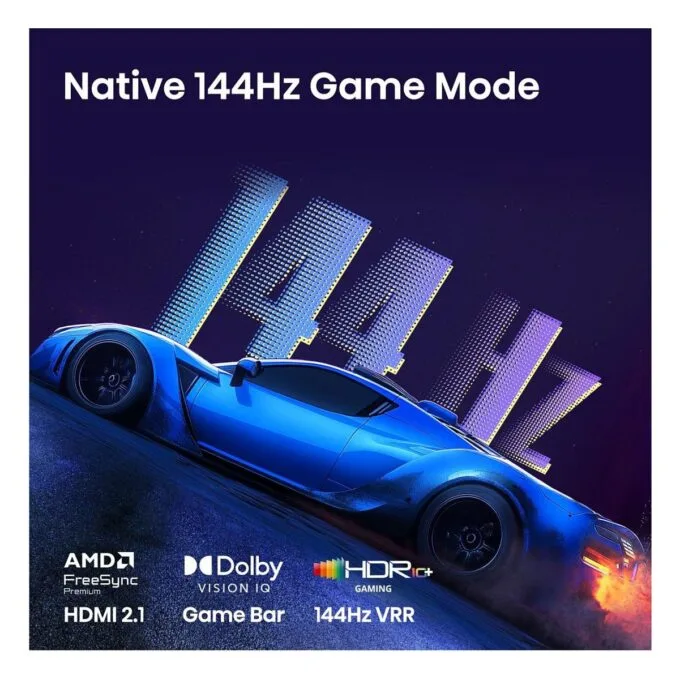 253.0cm/100" (3840x2160) Hisense 100Q7S PRO Smart TV 4K Hi-QLED 6ms 144Hz HDMI USB LAN HDR VESA WiFi Bluetooth Black/Grey — image 4