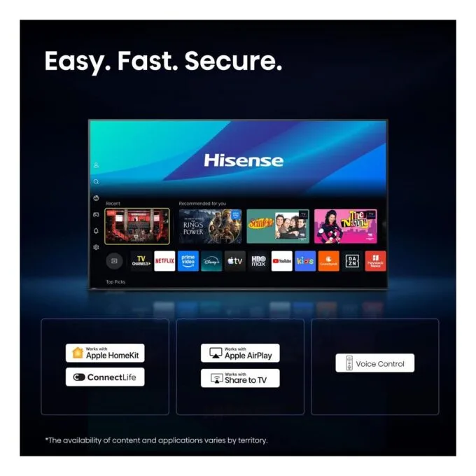 253.0cm/100" (3840x2160) Hisense 100Q7S PRO Smart TV 4K Hi-QLED 6ms 144Hz HDMI USB LAN HDR VESA WiFi Bluetooth Black/Grey — image 9