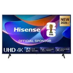 146.0cm/58" (3840x2160) Hisense 58A6S Smart TV 4K UHD 8ms 60Hz HDMI USB HDR WiFi Bluetooth Black/Grey